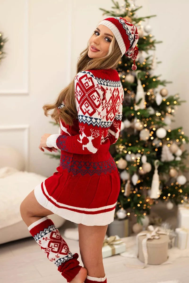 Moteriškas kalėdinis 3-ų dalių komplektas Christmas