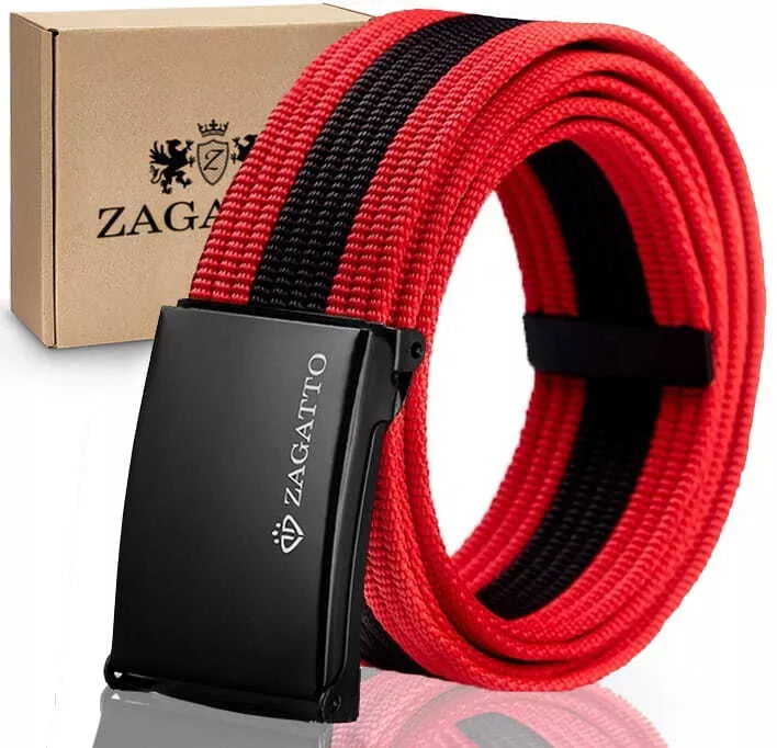 Vyriškas medžiaginis dvispalvis diržas su sagtimi Sponto