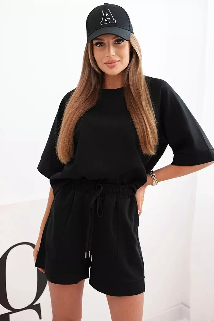 Moteriškas juodos spalvos komplektas Nika