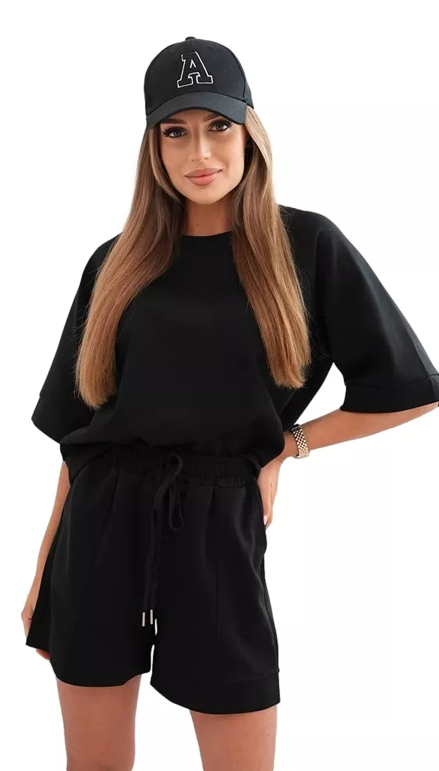 Moteriškas juodos spalvos komplektas Nika