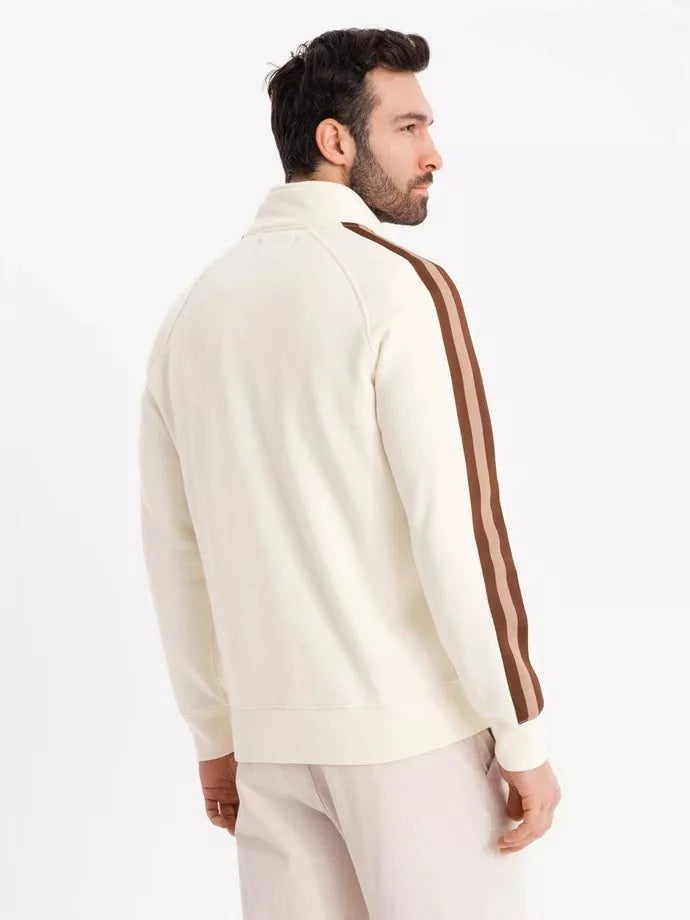 Vyriškas rusvos spalvos megztinis aukštu kaklu Olin