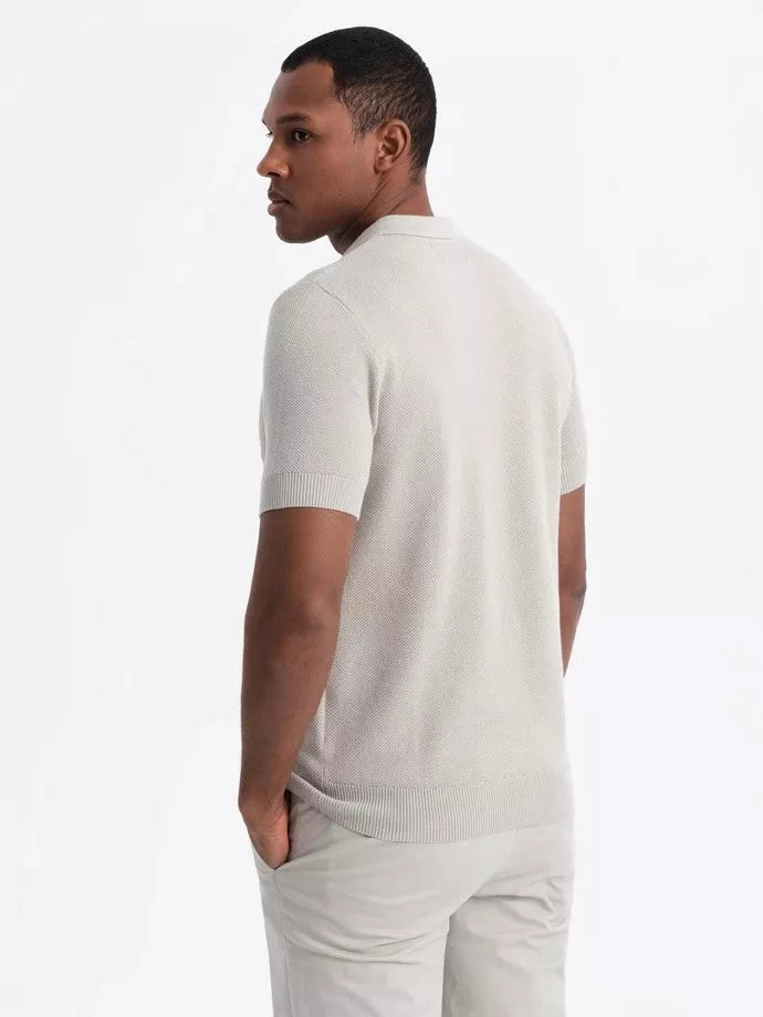 Vyriški rusvos spalvos polo marškinėliai Swing