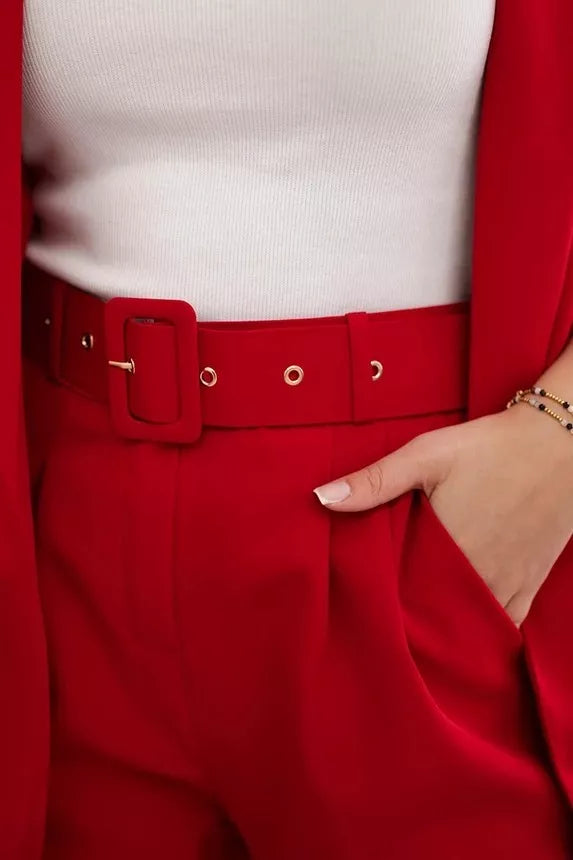 Elegantiškas moteriškas raudonos spalvos komplektas Silva