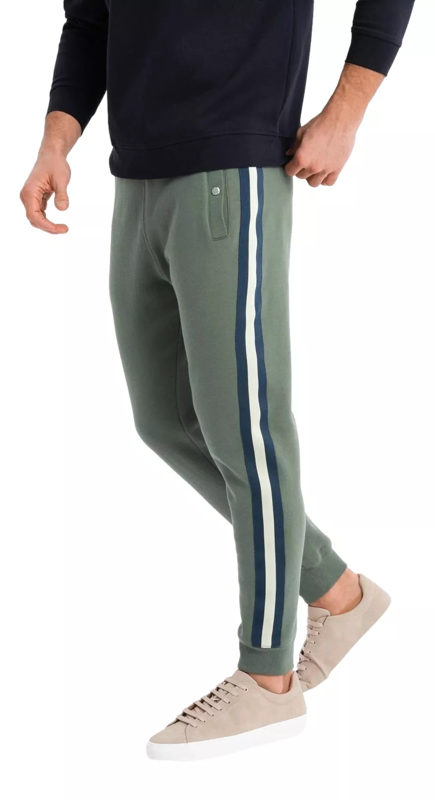 Vyriškos chaki spalvos laisvalaikio kelnės Olin