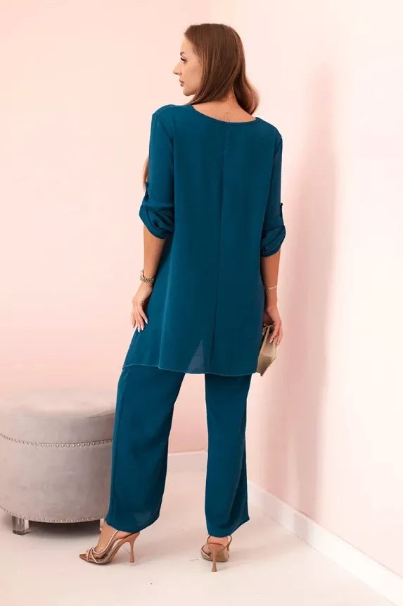 Moteriškas mėlynos spalvos komplektas Elis