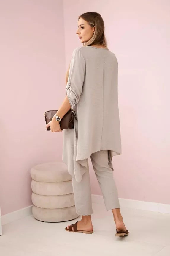 Moteriškas tamsiai rusvos spalvos komplektas Elis