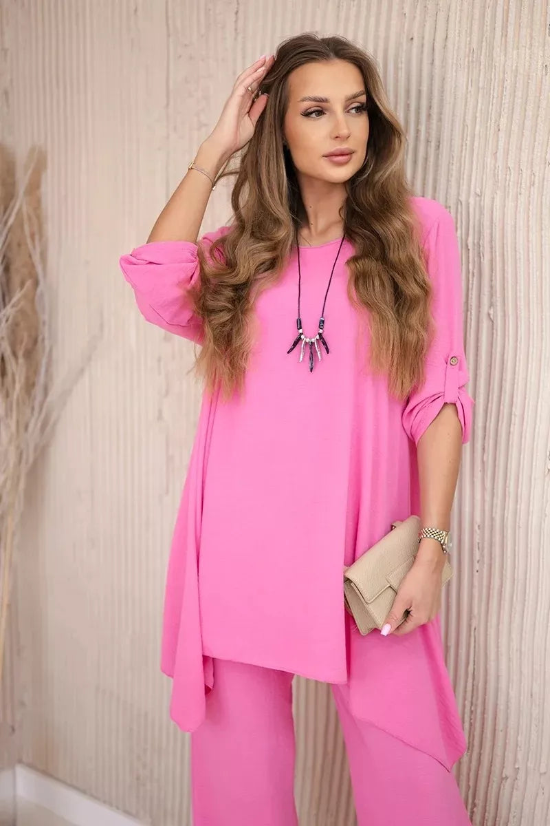 Moteriškas rožinės spalvos komplektas Elis