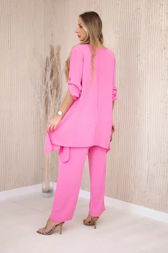 Moteriškas rožinės spalvos komplektas Elis