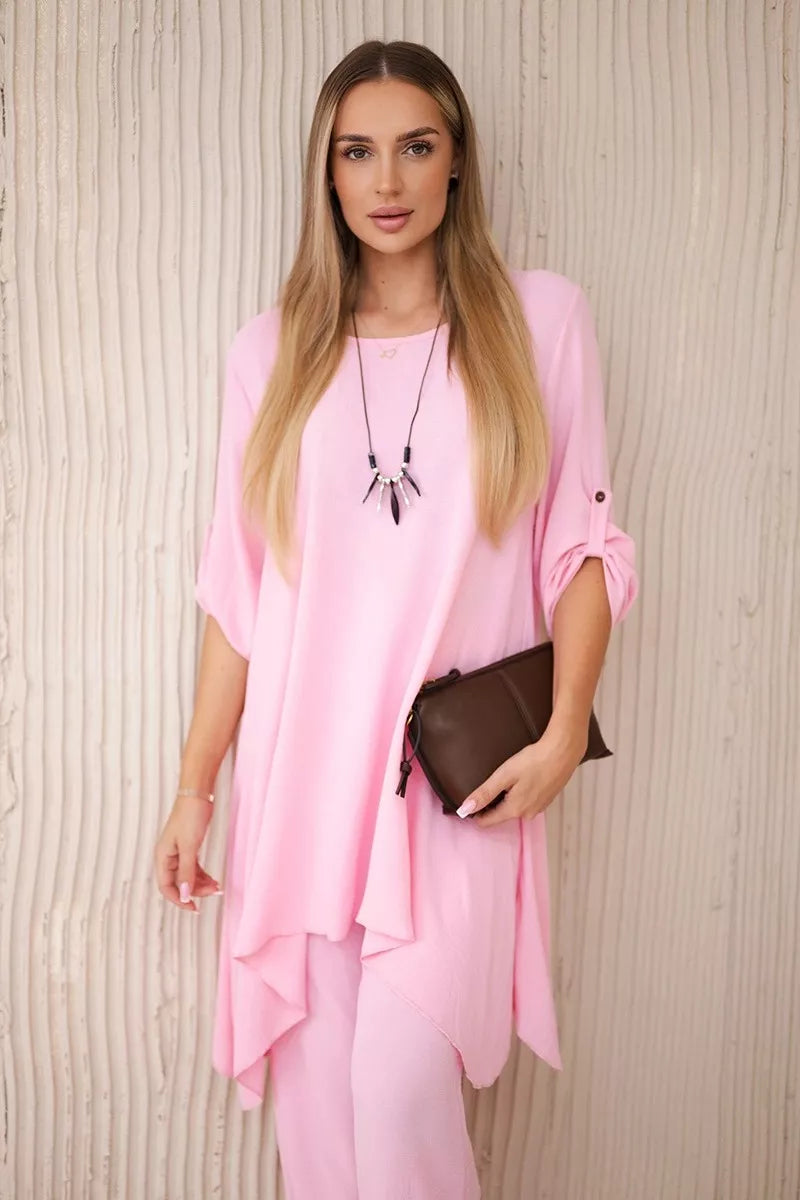 Moteriškas rožinės spalvos komplektas Elis