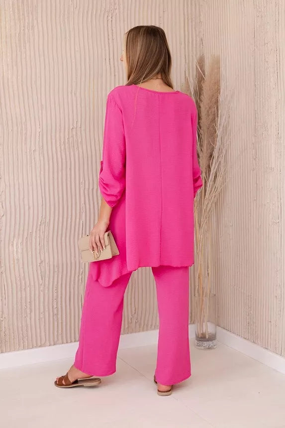 Moteriškas tamsiai rožinės spalvos komplektas Elis