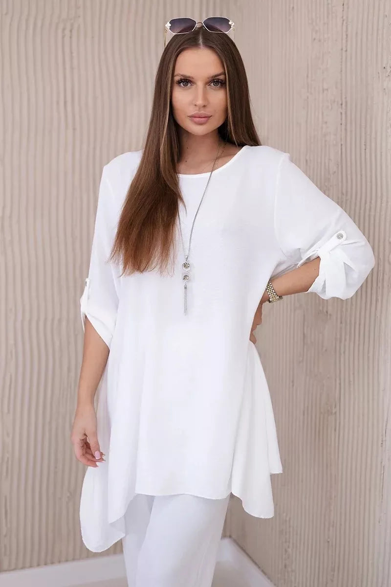 Moteriškas baltos spalvos komplektas Elis