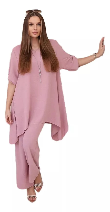 Moteriškas rožinės spalvos komplektas Elis