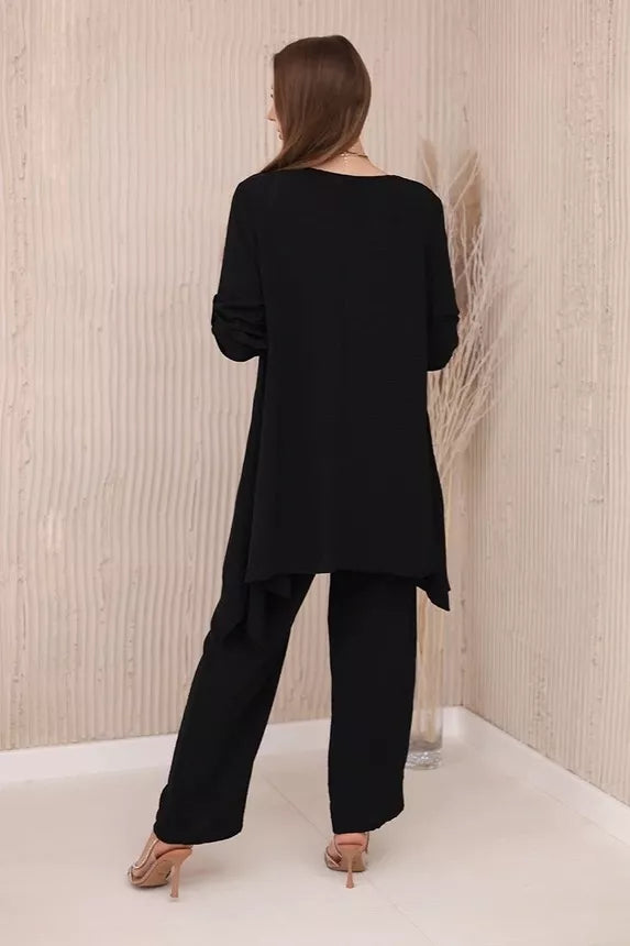 Moteriškas juodos spalvos komplektas Elis