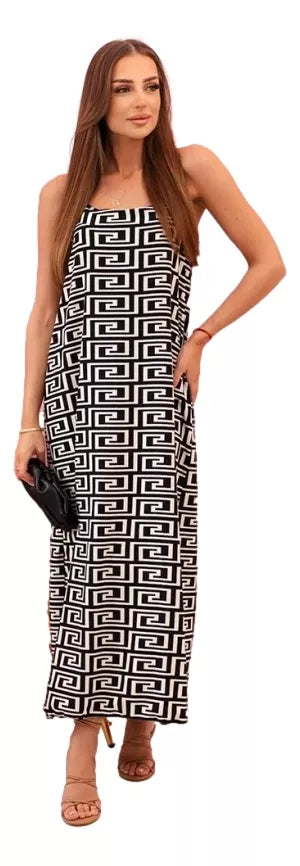 Moteriška juoda suknelė su petnešėlėmis Seed