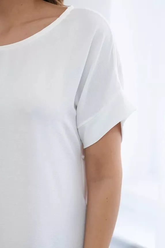 Balta suknelė su kišenėmis Safira