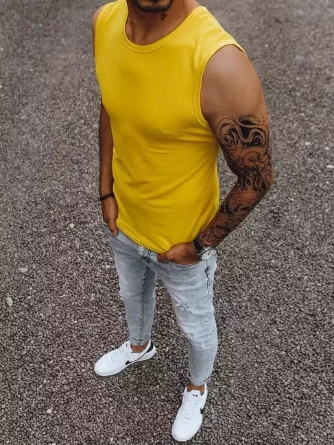 Vyriški geltonos spalvos marškinėliai Lock