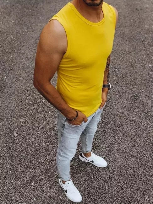 Vyriški geltonos spalvos marškinėliai Lock