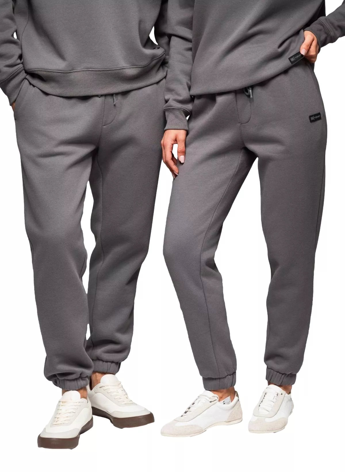 Unisex laisvalaikio tamsiai pilkos kelnės Argan