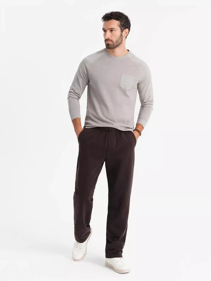 Vyriška pilki marškinėliai ilgomis rankovėmis Doug