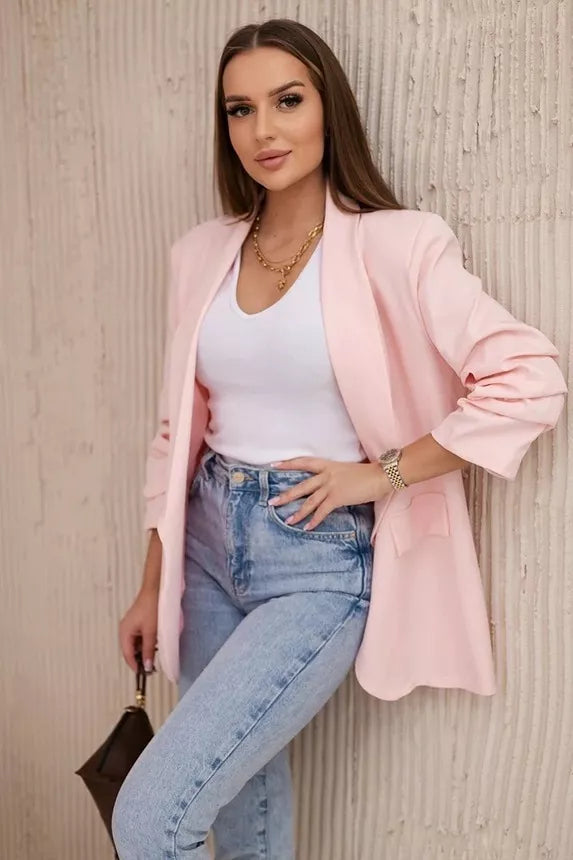 Moteriškas šviesiai rožinis švarkas Florita