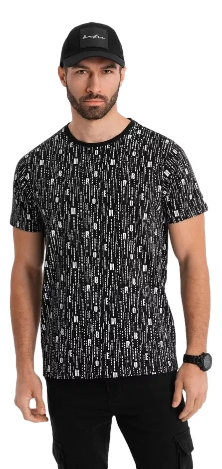 Vyriški juodos spalvos marškinėliai Authentic