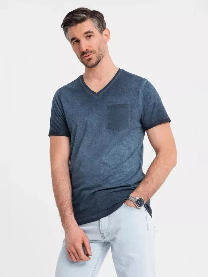 Vyriški tamsiai mėlynos spalvos marškinėliai Montel