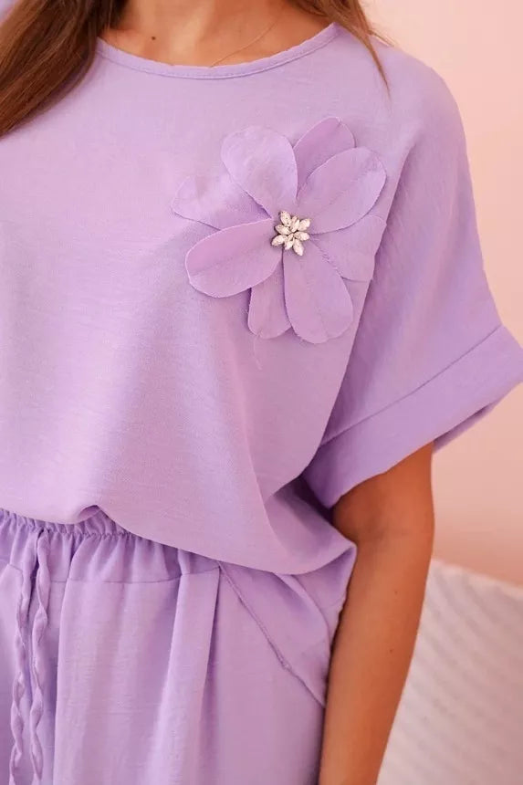 Moteriškas šviesiai violetinis komplektas Loren