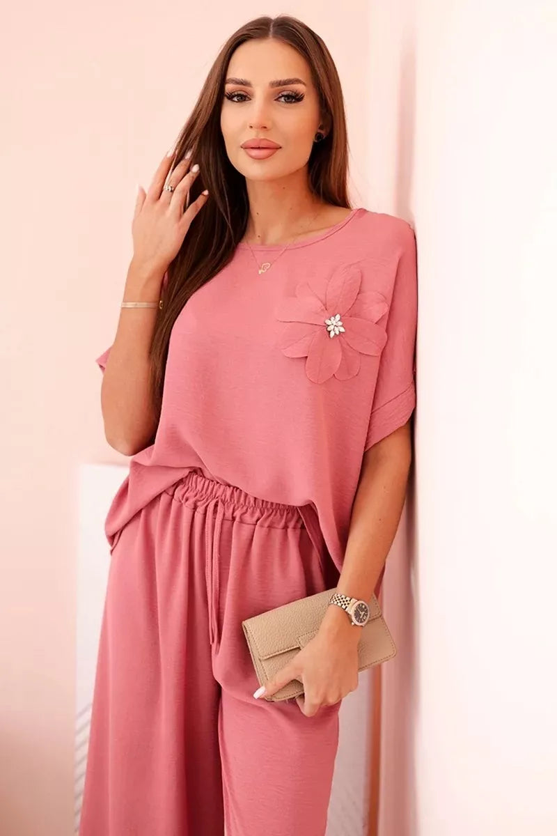 Moteriškas tamsiai rožinis komplektas Loren