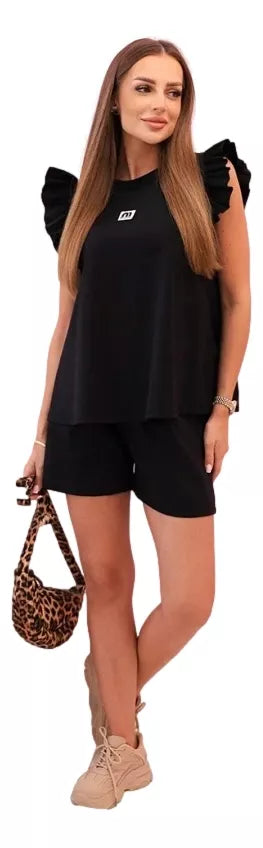 Moteriškas juodos spalvos komplektas Colton