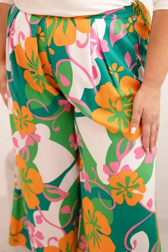 Moteriškos kelnės su oranžine detale Balis