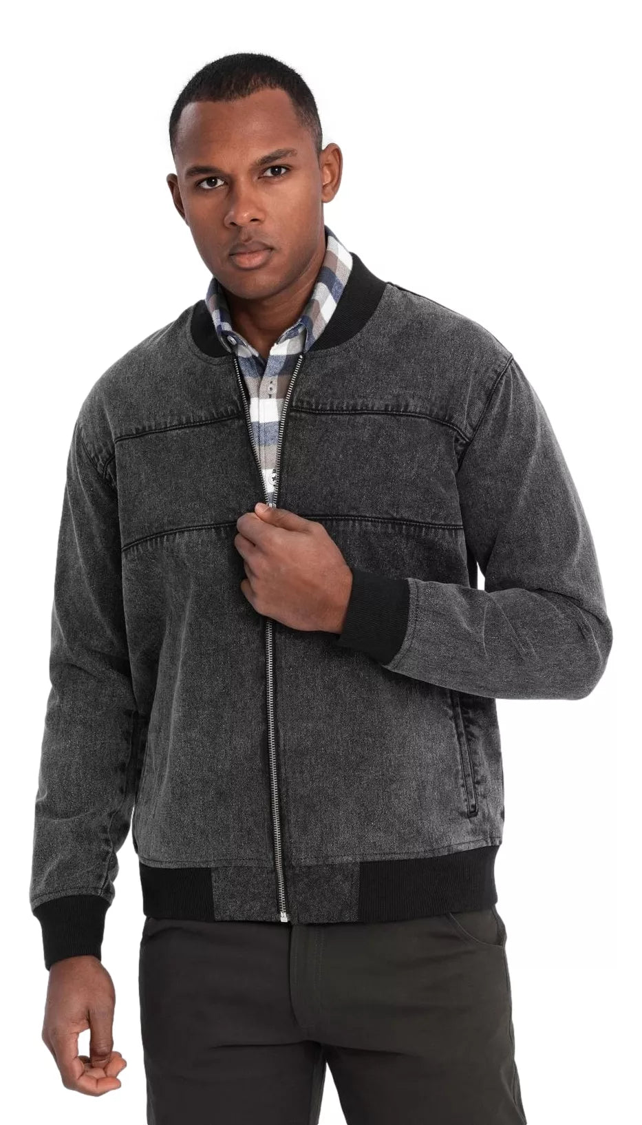 Vyriška bomber stiliaus juoda striukė Norvi