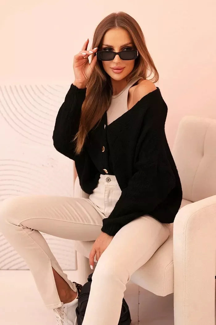 Moteriškas juodas megztinis Karil