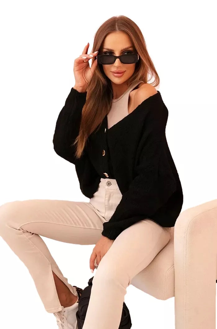 Moteriškas juodas megztinis Karil