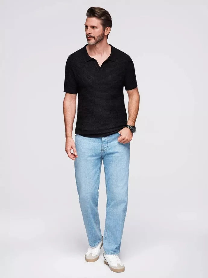 Vyriški juodi polo marškinėliai Austen