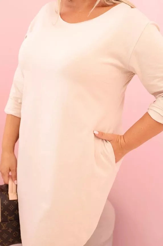 Moteriška šviesiai rusva suknelė Lena