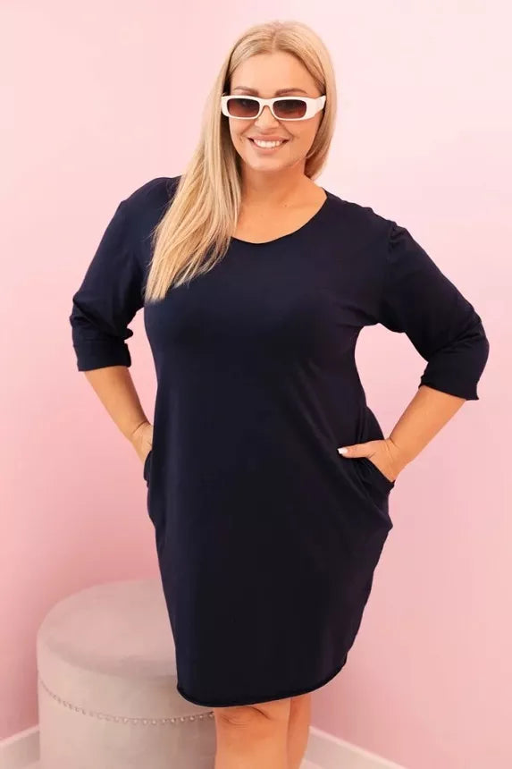 Moteriška tamsiai mėlyna suknelė Lena