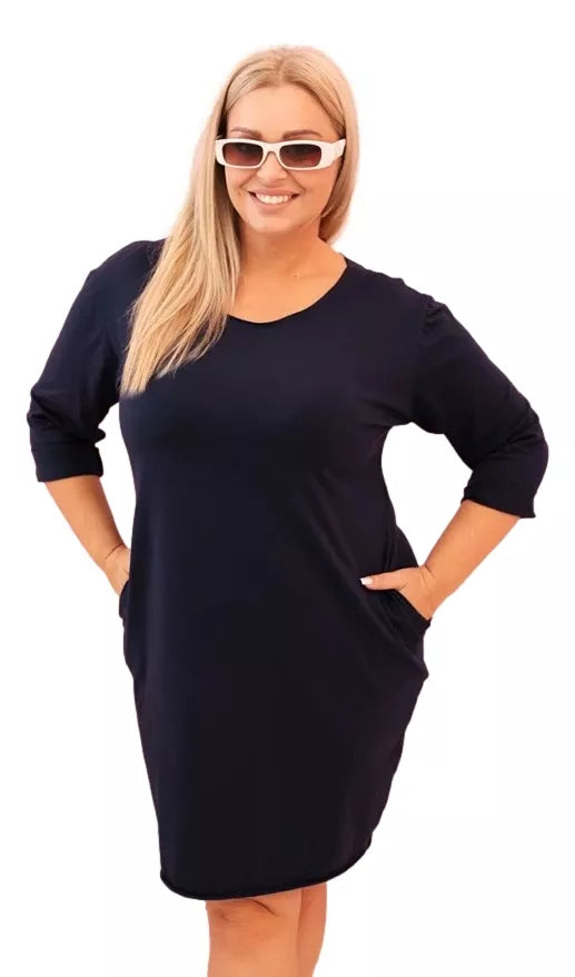 Moteriška tamsiai mėlyna suknelė Lena