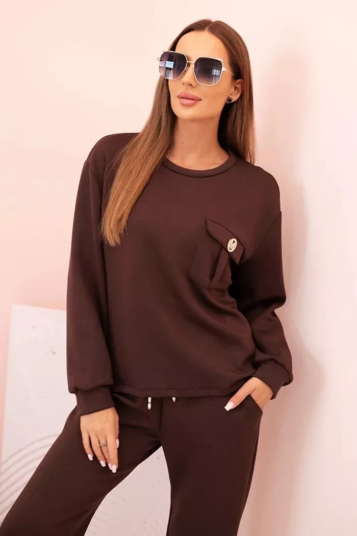 Moteriškas tamsiai rudas komplektas Naomi