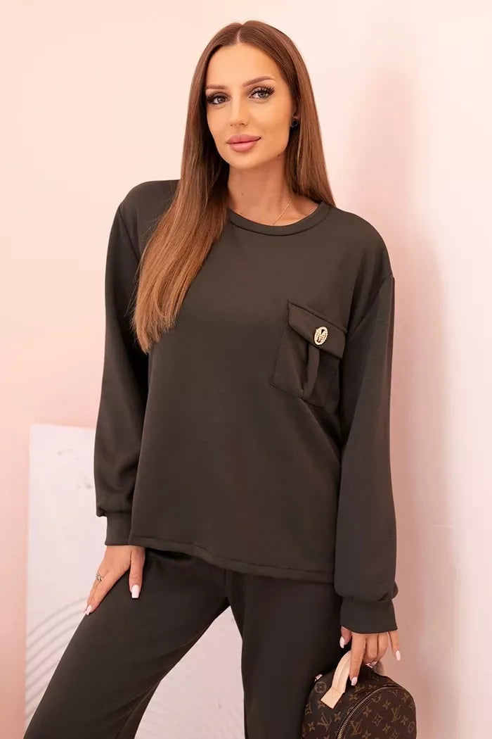 Moteriškas chaki spalvos komplektas Naomi