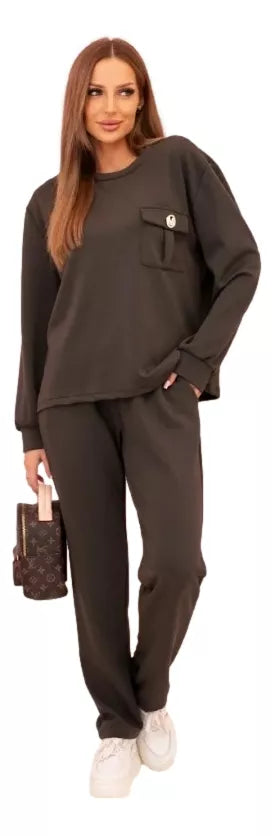 Moteriškas chaki spalvos komplektas Naomi