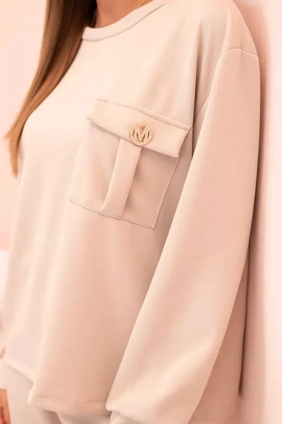 Moteriškas šviesiai rusvas komplektas Naomi