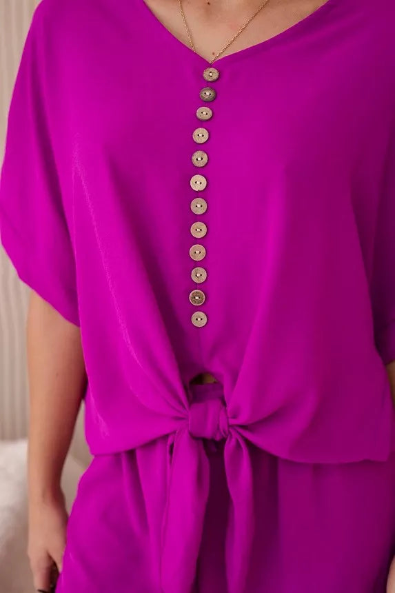 Moteriškas violetinis komplektas Folk