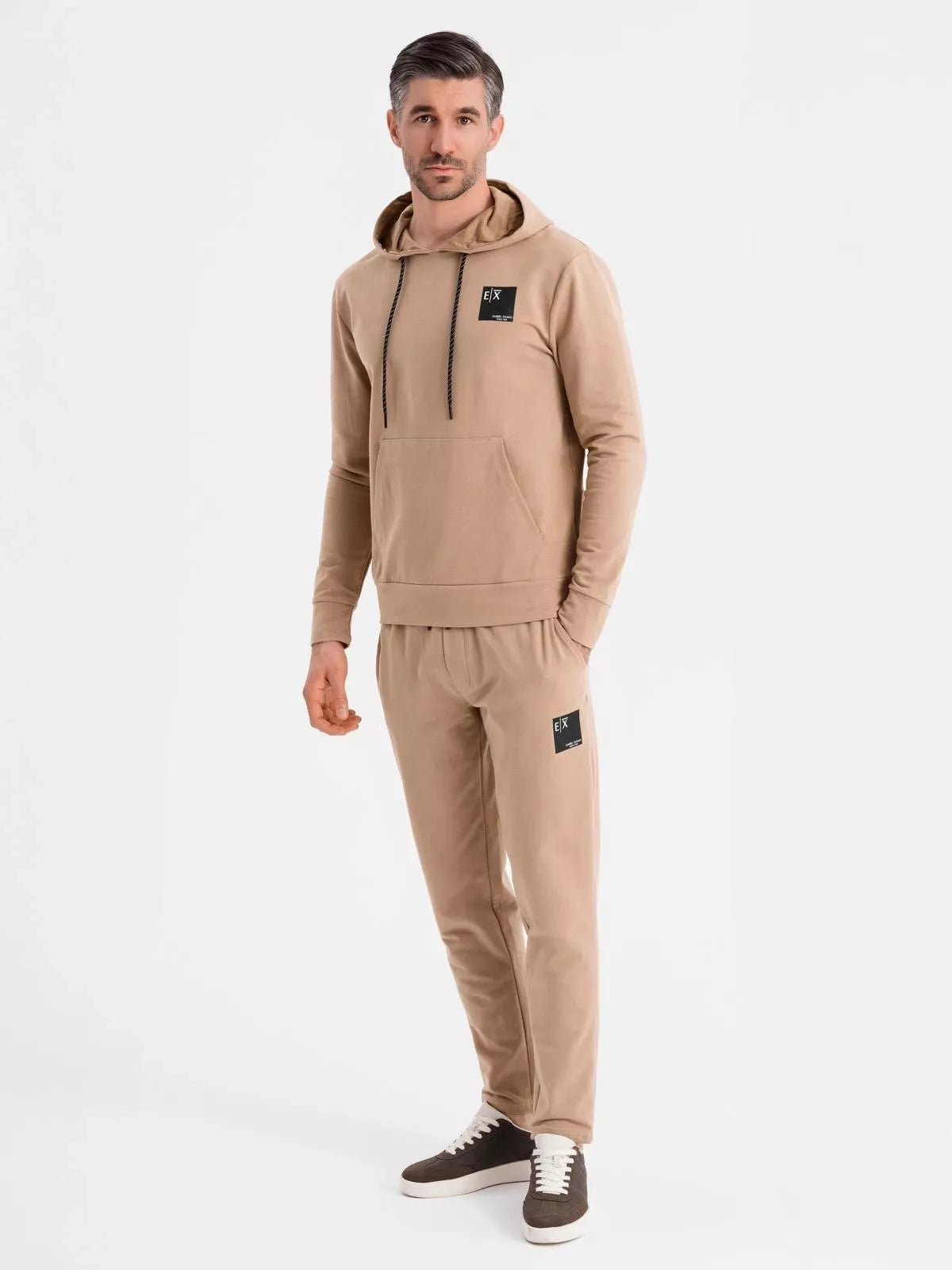 Vyriškas šviesiai rudos spalvos laisvalaikio komplektas Denat