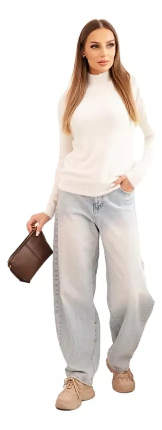 Moteriškas rusvas alpakų megztinis Lindi