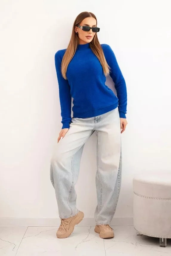 Moteriškas mėlynas alpakų megztinis Lindi