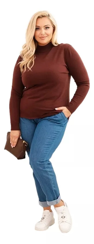 Moteriškas rudos spalvos megztinis Kato