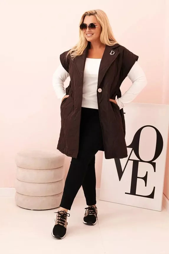 Moteriška tamsiai ruda liemenė Dalic