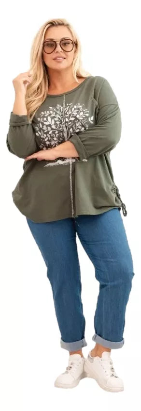 Moteriškas chaki džemperis Medy