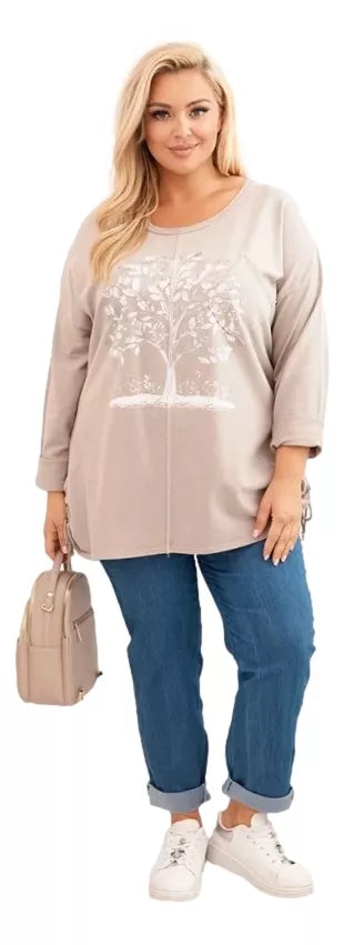 Moteriškas rusvas džemperis Medy