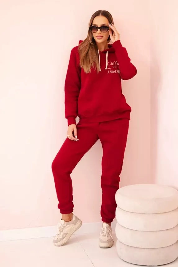 Moteriškas raudonas komplektas Coffe